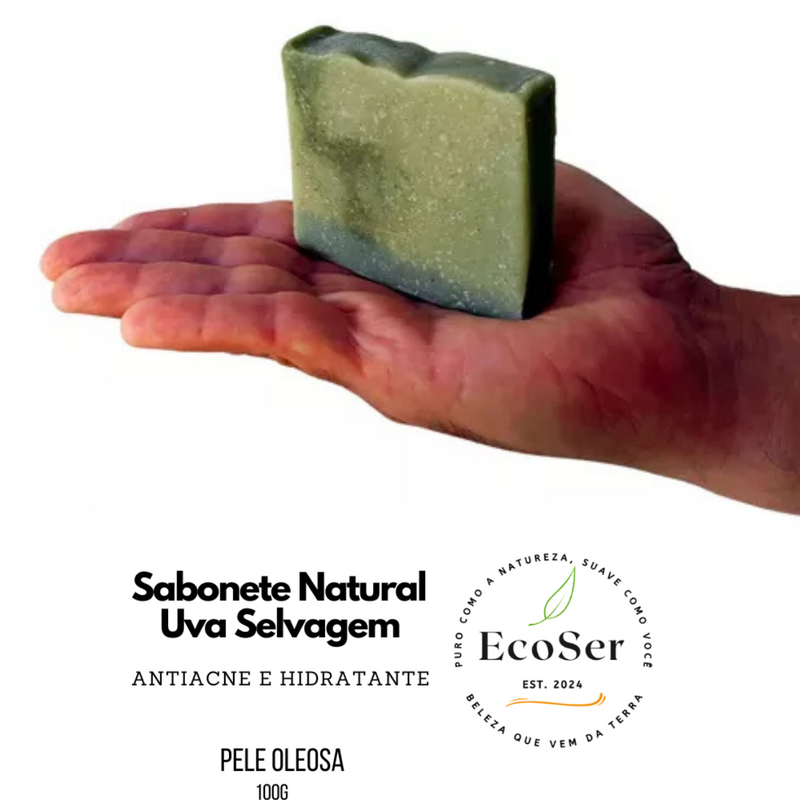 Kit 3 Sabonetes Antiacne Artesanal EcoSer – Controle da Oleosidade e Espinhas no Verão