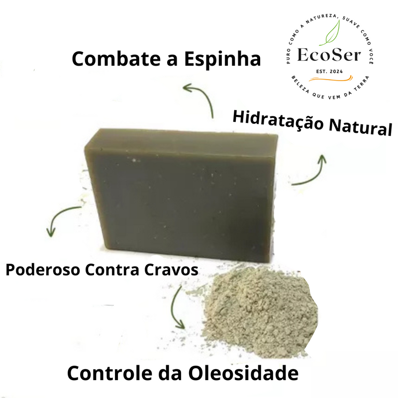 Kit 3 Sabonetes Antiacne Artesanal EcoSer – Controle da Oleosidade e Espinhas no Verão