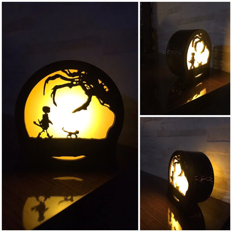 Luminária Coraline Geek – Decoração Criativa de Mesa