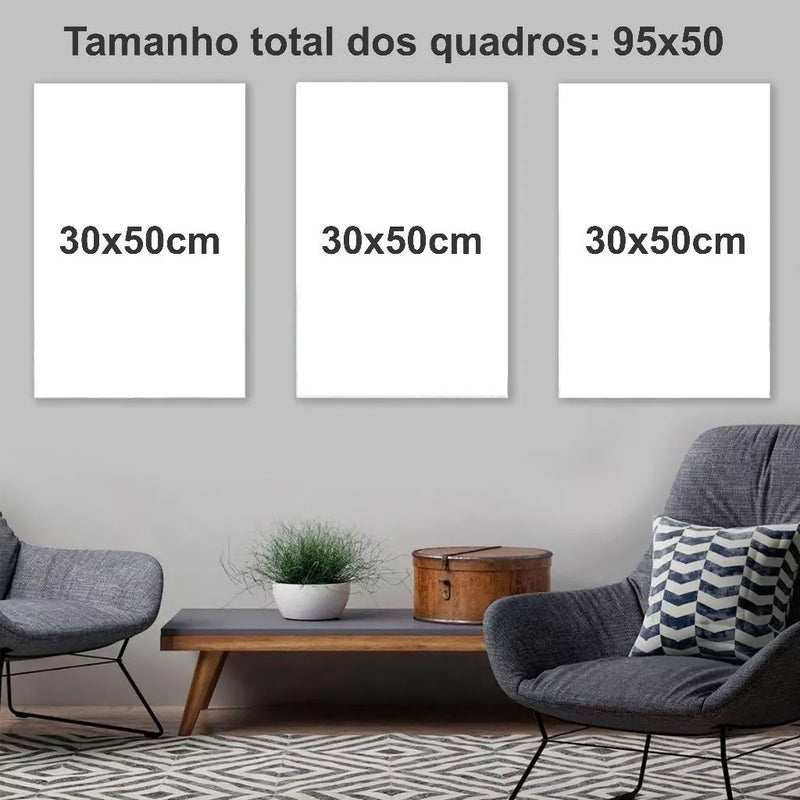 Kit 3 Quadros Decorativos Medicina – Coração, Cérebro e Mosaico Anatômico 95x50cm