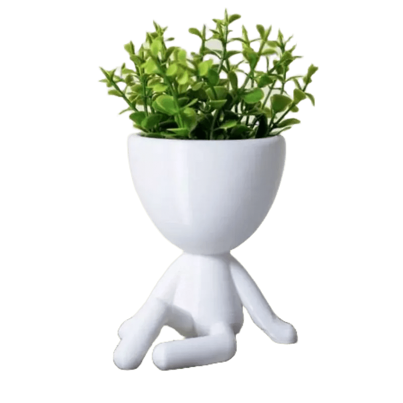 Kit 3 Mini Vasinhos Bob Robert com Flor Artificial – Decoração Criativa e Sustentável